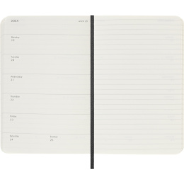 Kalender 18M WeekNote Soft Cover Pocket Black i gruppen Papir & Blokke / Kalendere / 18 mdr kalendere hos Pen Store (137007)