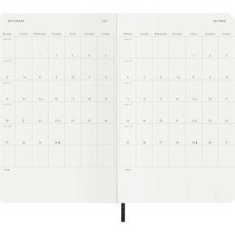 Kalender 18M WeekNote Soft Cover Large Black i gruppen Papir & Blokke / Kalendere / 18 mdr kalendere hos Pen Store (137008)