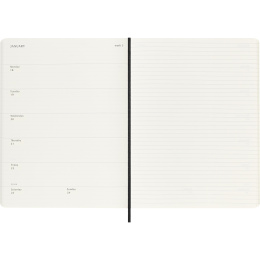 Kalender 18M WeekNote Soft Cover XL Black i gruppen Papir & Blokke / Kalendere / 18 mdr kalendere hos Pen Store (137009)