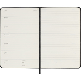 Kalender 18M WeekNote Hard Cover Pocket Black i gruppen Papir & Blokke / Kalendere / 18 mdr kalendere hos Pen Store (137010)