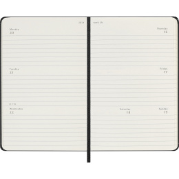 Kalender 18M Weekly Hard Cover Horisontell Pocket Black i gruppen Papir & Blokke / Kalendere / 18 mdr kalendere hos Pen Store (137013)
