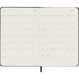 Kalender 18M Weekly Hard Cover Horisontell Pocket Black i gruppen Papir & Blokke / Kalendere / 18 mdr kalendere hos Pen Store (137013)