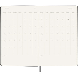 Kalender 18M Weekly Hard Cover Horisontell Large Black i gruppen Papir & Blokke / Kalendere / 18 mdr kalendere hos Pen Store (137014)