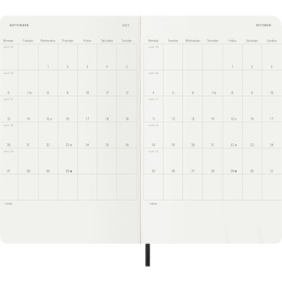Kalender 18M Daily Soft Cover Large Black i gruppen Papir & Blokke / Kalendere / 18 mdr kalendere hos Pen Store (137015)