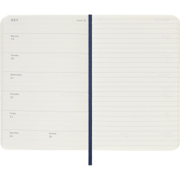 Kalender 18M WeekNote Soft Cover Pocket Sapphire Blue i gruppen Papir & Blokke / Kalendere / 18 mdr kalendere hos Pen Store (137018)