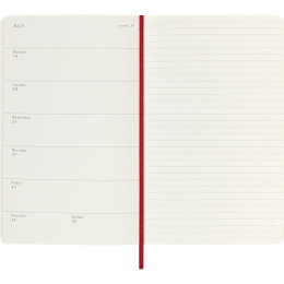 Kalender 18M WeekNote Soft Cover Large Red i gruppen Papir & Blokke / Kalendere / 18 mdr kalendere hos Pen Store (137020)