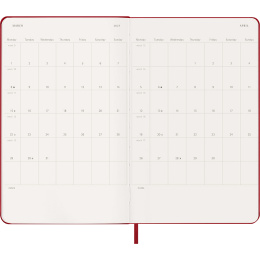Kalender 18M WeekNote Hard Cover Large Red i gruppen Papir & Blokke / Kalendere / 18 mdr kalendere hos Pen Store (137022)