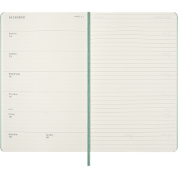Kalender 18M WeekNote Hard Cover Large Sage Green i gruppen Papir & Blokke / Kalendere / 18 mdr kalendere hos Pen Store (137024)
