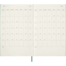 Kalender 18M WeekNote Hard Cover Large Sage Green i gruppen Papir & Blokke / Kalendere / 18 mdr kalendere hos Pen Store (137024)