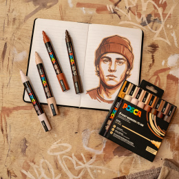 PC-5M Portrait Colours 8-sæt i gruppen Penne / Kunstnerpenne / Illustrationmarkers hos Pen Store (137059)