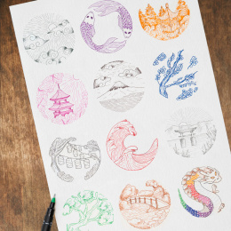 Pin Fine Line Colours 8-sæt i gruppen Penne / Kunstnerpenne / Fineliners hos Pen Store (137085)