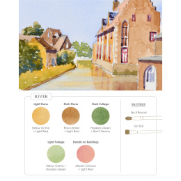 Watercolor Mixing Deck: Architecture i gruppen Hobby & Kreativitet / Bøger / Instruktionsbøger hos Pen Store (137193)