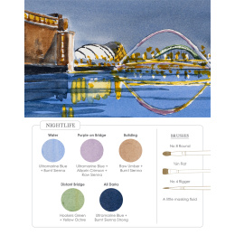 Watercolor Mixing Deck: Architecture i gruppen Hobby & Kreativitet / Bøger / Instruktionsbøger hos Pen Store (137193)