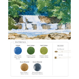 Watercolor Mixing Deck: Landscapes i gruppen Hobby & Kreativitet / Bøger / Instruktionsbøger hos Pen Store (137194)