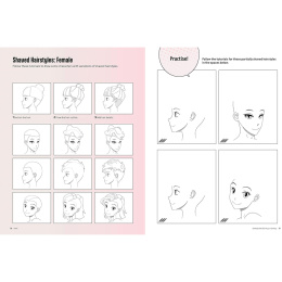 Draw Manga Faces, Heads and Hairstyles i gruppen Hobby & Kreativitet / Bøger / Instruktionsbøger hos Pen Store (137217)