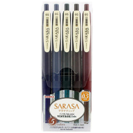 Sarasa Clip Vintage A 5-pak i gruppen Penne / Skrive / Gelpenne hos Pen Store (137259)