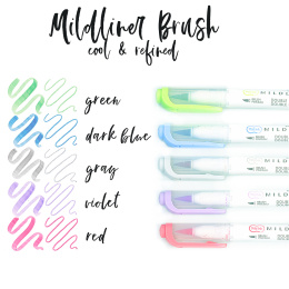 Mildliner Brush 5-pack Cool & Refined set i gruppen Penne / Kunstnerpenne / Penselpenne hos Pen Store (137265)