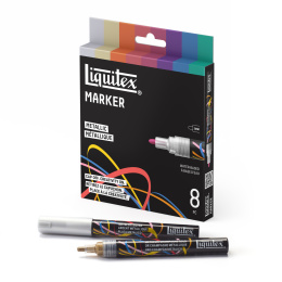 Marker Metallic 8-sæt i gruppen Penne / Kunstnerpenne / Akrylmarkers hos Pen Store (137373)