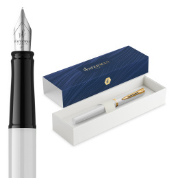 Impression White/Gold Fyldepen i gruppen Penne / Fine Writing / Fyldepenne hos Pen Store (137398_r)