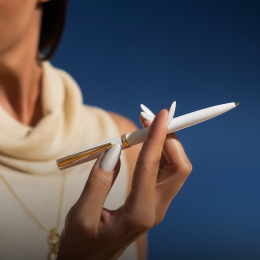 Impression White/Gold Kuglepen i gruppen Penne / Fine Writing / Kuglepenne hos Pen Store (137400)