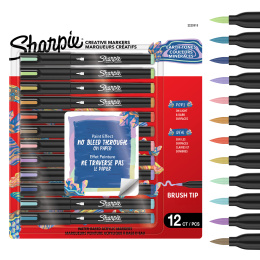 Creative Marker Brush Tip 12‑pakke Earth Tones i gruppen Penne / Kunstnerpenne / Akrylmarkers hos Pen Store (137406)