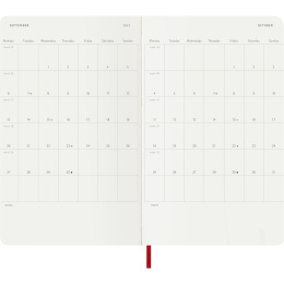 Kalender 12M Daily 2027 Softcover Large Red i gruppen Papir & Blokke / Kalendere / 12 mdr kalendere hos Pen Store (137427)