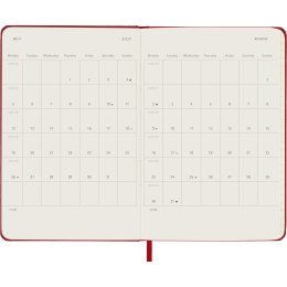 Kalender 12M Daily 2027 Hardcover Pocket Red i gruppen Papir & Blokke / Kalendere / 12 mdr kalendere hos Pen Store (137435)