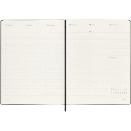 Kalender 12M Weekly Vertical PRO 2027 Hardcover XL Black  i gruppen Papir & Blokke / Kalendere / 12 mdr kalendere hos Pen Store (137443)