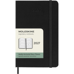 Kalender 12M Weekly Horizontal 2027 Hardcover Pocket Black  i gruppen Papir & Blokke / Kalendere / 12 mdr kalendere hos Pen Store (137448)