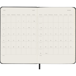 Kalender 12M Weekly Horizontal 2027 Hardcover Pocket Black  i gruppen Papir & Blokke / Kalendere / 12 mdr kalendere hos Pen Store (137448)