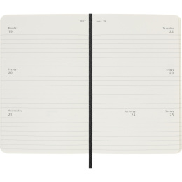 Kalender 12M Weekly Horizontal 2027 Softcover Pocket Black  i gruppen Papir & Blokke / Kalendere / 12 mdr kalendere hos Pen Store (137449)