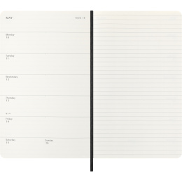 Kalender 12M Weekly Notebook 2027 Softcover Large Black  i gruppen Papir & Blokke / Kalendere / 12 mdr kalendere hos Pen Store (137451)