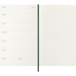 Kalender 12M Weekly Notebook 2027 Softcover Large Myrtle Green  i gruppen Papir & Blokke / Kalendere / 12 mdr kalendere hos Pen Store (137453)