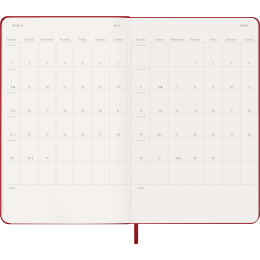 Kalender 12M Weekly Notebook 2027 Hardcover Large Red  i gruppen Papir & Blokke / Kalendere / 12 mdr kalendere hos Pen Store (137455)