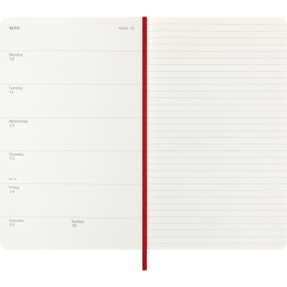 Kalender 12M Weekly Notebook 2027 Softcover Large Red  i gruppen Papir & Blokke / Kalendere / 12 mdr kalendere hos Pen Store (137456)