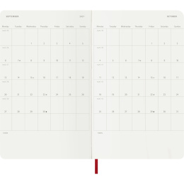 Kalender 12M Weekly Notebook 2027 Softcover Large Red  i gruppen Papir & Blokke / Kalendere / 12 mdr kalendere hos Pen Store (137456)