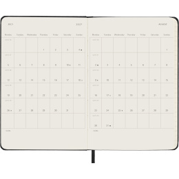 Kalender 12M Weekly Notebook 2027 Hardcover Pocket Black  i gruppen Papir & Blokke / Kalendere / 12 mdr kalendere hos Pen Store (137458)