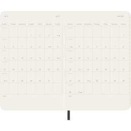 Kalender 12M Weekly Notebook 2027 Softcover Pocket Black  i gruppen Papir & Blokke / Kalendere / 12 mdr kalendere hos Pen Store (137459)