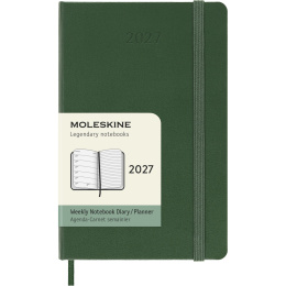 Kalender 12M Weekly Notebook 2027 Hardcover Pocket Myrtle Green  i gruppen Papir & Blokke / Kalendere / 12 mdr kalendere hos Pen Store (137460)