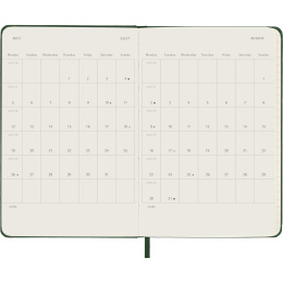 Kalender 12M Weekly Notebook 2027 Hardcover Pocket Myrtle Green  i gruppen Papir & Blokke / Kalendere / 12 mdr kalendere hos Pen Store (137460)