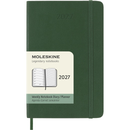 Kalender 12M Weekly Notebook 2027 Softcover Pocket Myrtle Green  i gruppen Papir & Blokke / Kalendere / 12 mdr kalendere hos Pen Store (137461)