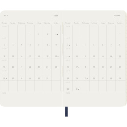 Kalender 12M Weekly Notebook 2027 Softcover Pocket Sapphire Blue  i gruppen Papir & Blokke / Kalendere / 12 mdr kalendere hos Pen Store (137462)