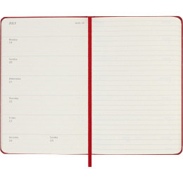 Kalender 12M Weekly Notebook 2027 Hardcover Pocket Red  i gruppen Papir & Blokke / Kalendere / 12 mdr kalendere hos Pen Store (137463)