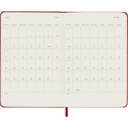 Kalender 12M Weekly Notebook 2027 Hardcover Pocket Red  i gruppen Papir & Blokke / Kalendere / 12 mdr kalendere hos Pen Store (137463)
