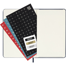 Kalender 12M Weekly Notebook 2027 Hardcover Pocket Sapphire Blue  i gruppen Papir & Blokke / Kalendere / 12 mdr kalendere hos Pen Store (137465)