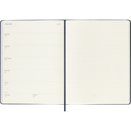Kalender 12M Weekly Notebook 2027 Hardcover XL Sapphire Blue  i gruppen Papir & Blokke / Kalendere / 12 mdr kalendere hos Pen Store (137468)