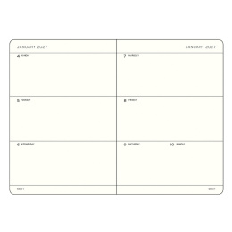 Kalender Weekly Planner 2027 A6 Dusty Rose i gruppen Papir & Blokke / Kalendere / 12 mdr kalendere hos Pen Store (137480)