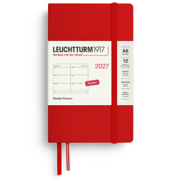 Kalender Weekly Planner 2027 A6 Cherry i gruppen Papir & Blokke / Kalendere / 12 mdr kalendere hos Pen Store (137481)