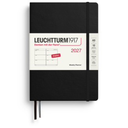 Kalender Weekly Planner 2027 A5 Black i gruppen Papir & Blokke / Kalendere / 12 mdr kalendere hos Pen Store (137486)