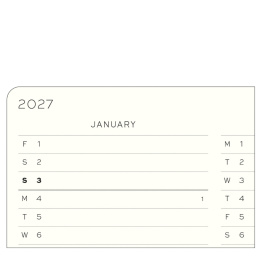 Kalender Weekly Planner 2027 A5 Forest Green i gruppen Papir & Blokke / Kalendere / 12 mdr kalendere hos Pen Store (137491)